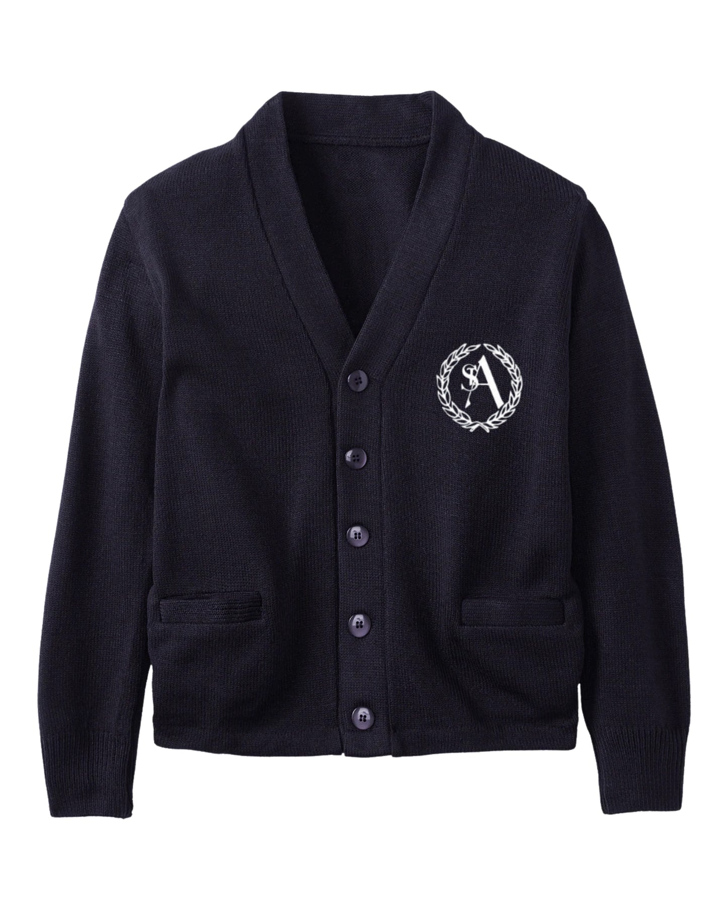 Girls Uniform Navy V-Neck Cardigan - In Stock!