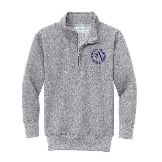 Presale - Personalized St. Ann "Sweatshirt" Style 1/4 Zip in Heather Gray