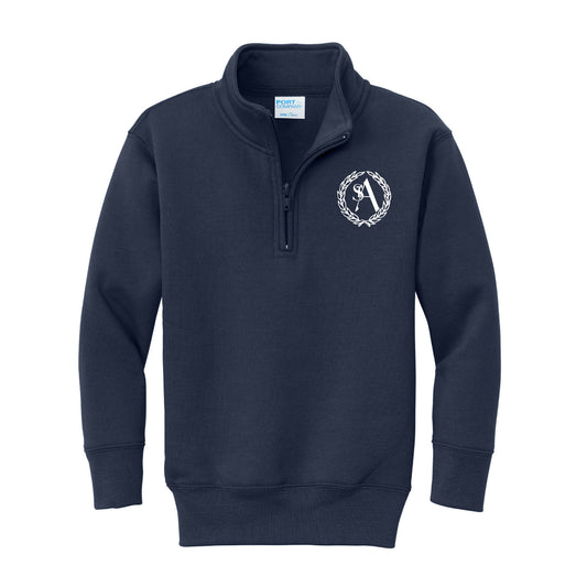 Presale - Personalized St. Ann "Sweatshirt" Style 1/4 Zip in Navy