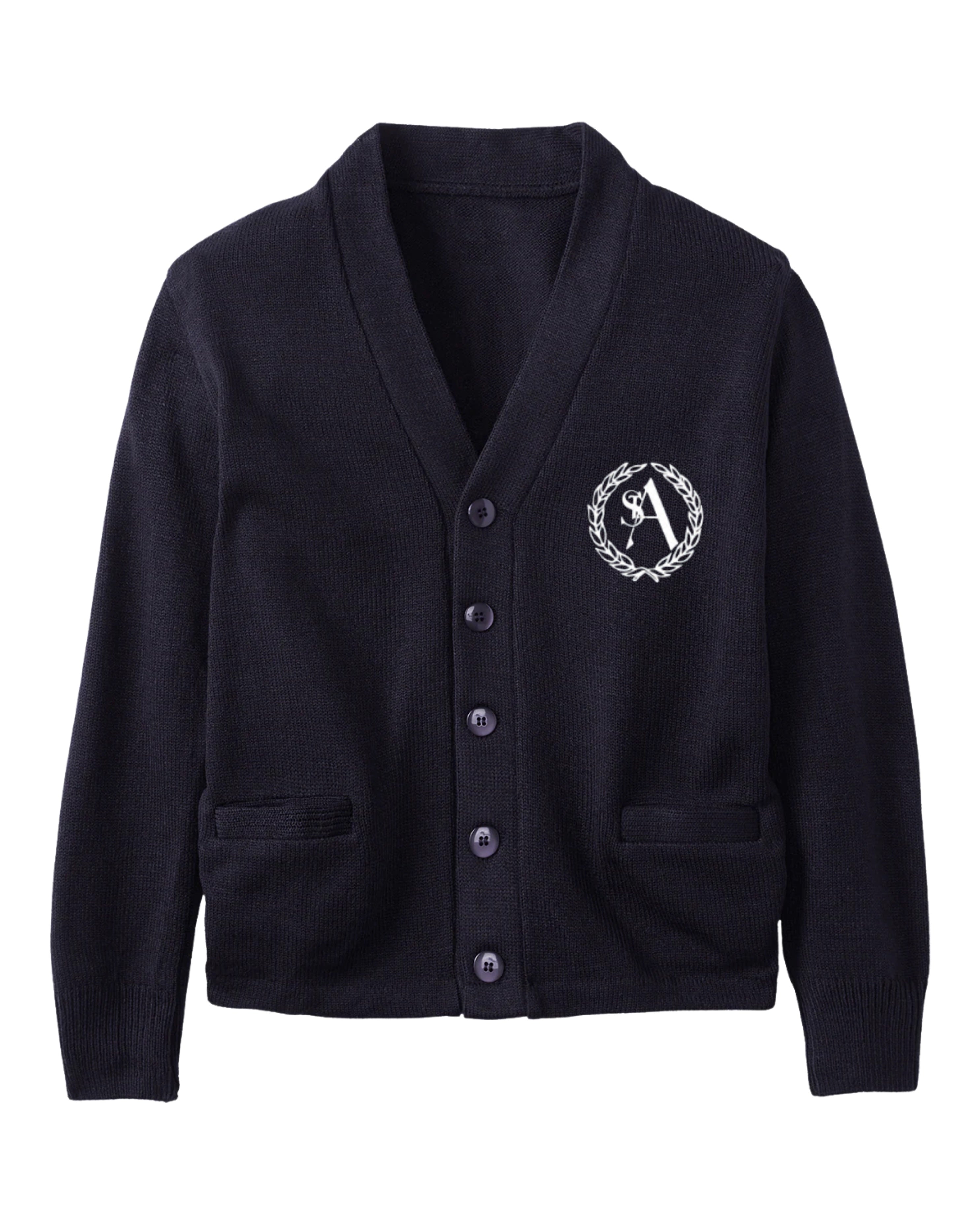 Girls Uniform Navy V-Neck Cardigan - In Stock! – St. Ann PV