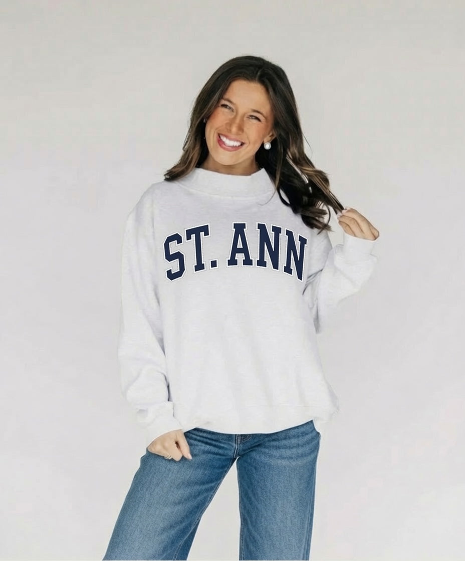 Women's Appliqué Mockneck Sweatshirt - Preorder Round 2