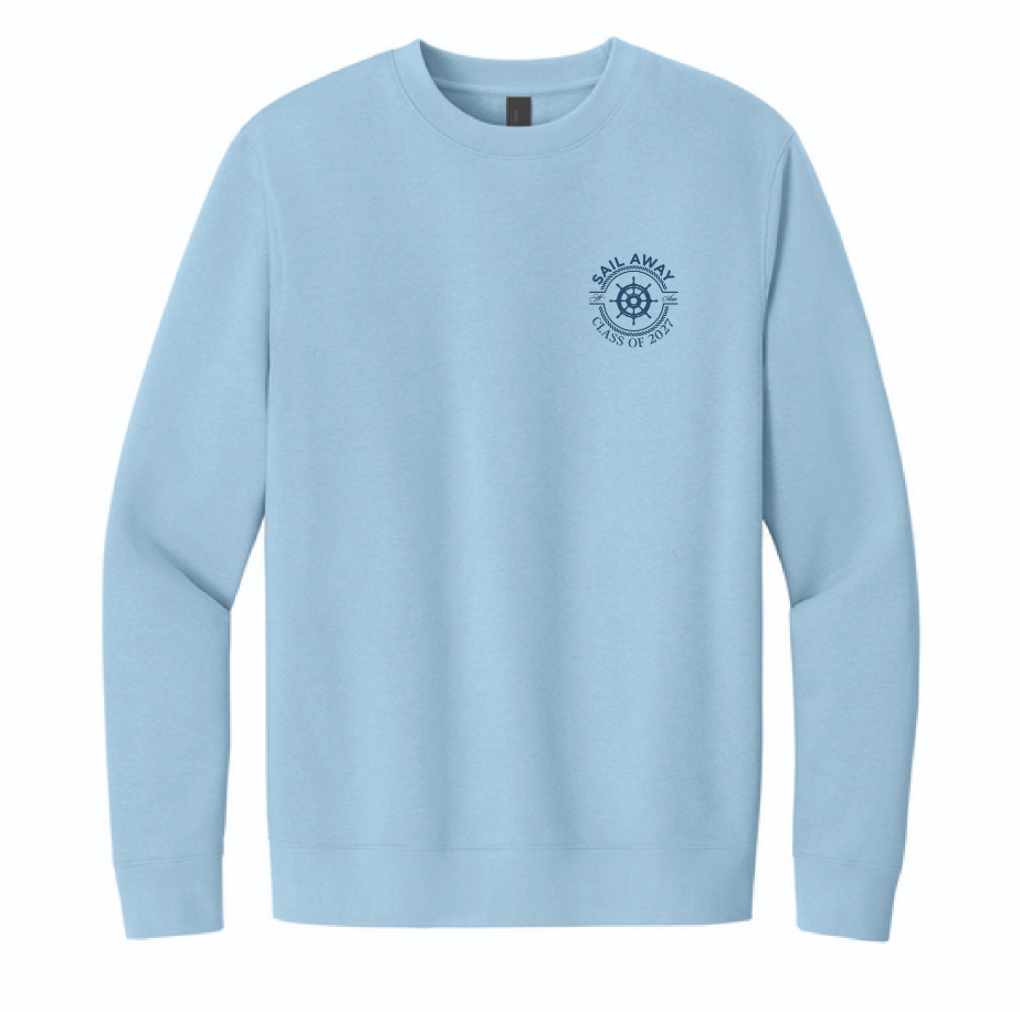 8th Grade Unisex Navy Sweatshirt w/White Print - *Color not shown in image